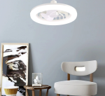 E27 LED mennyezeti hűtőventilátor lámpa - 3 sebességes, távirányítóval szabályozható (THM)