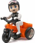 Egykerekező biciklis fiú - pörgő, forgó, zenélő, 3D világító kerékpáros figura (BBJ)
