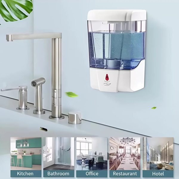 Érintés nélküli automata fali szappan- és kézfertőtlenítő adagoló – 700 ml Kapacitással (BBV)