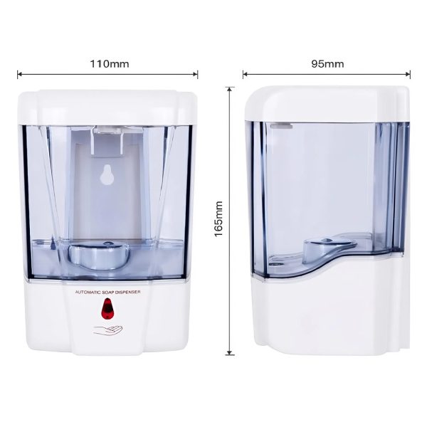 Érintés nélküli automata fali szappan- és kézfertőtlenítő adagoló – 700 ml Kapacitással (BBV)