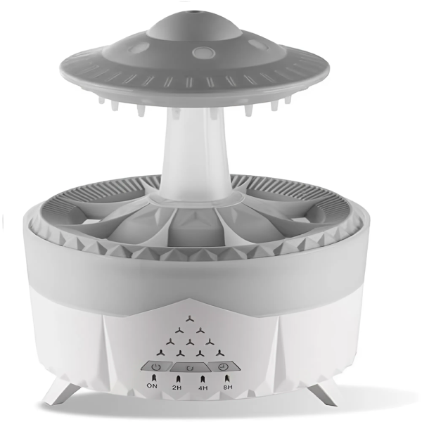 Esőcsepp mushroom design aromaterápiás diffúzor – 350 ml-es ultrahangos illóolaj párásító távirányítóval (BBJH)(BBD)