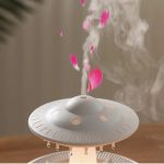 Esőcsepp mushroom design aromaterápiás diffúzor – 350 ml-es ultrahangos illóolaj párásító távirányítóval (BBJH)(BBD)