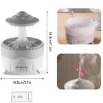 Esőcsepp mushroom design aromaterápiás diffúzor – 350 ml-es ultrahangos illóolaj párásító távirányítóval (BBJH)(BBD)