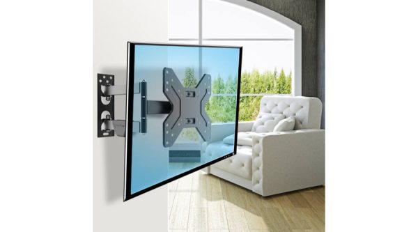 Falra rögzíthető, kihajtható és forgatható TV tartó konzol, 14-42 méretű TV-hez - 18 kg teherbírás (THM)