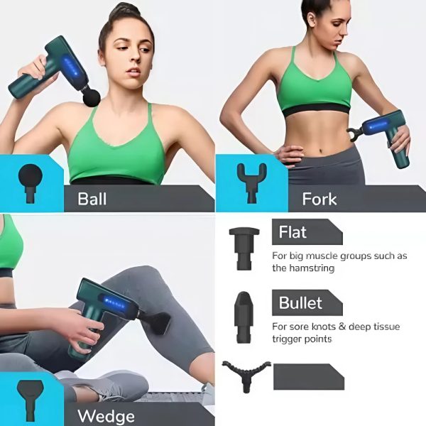 Fascial Gun – többfunkciós vibrációs masszázspisztoly LED kijelzővel – hatékony fájdalomcsillapítás és mélylazítás (BBV)