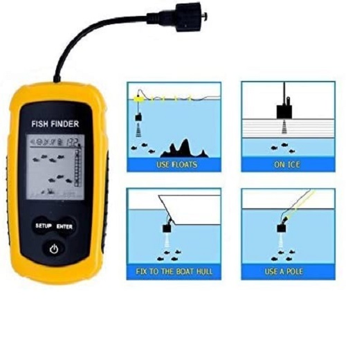 Fish Finder LCD kijelzős hordozható halradar - szonár érzékelővel, visszhangjelzővel(BBL)