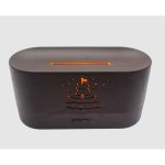 Láng hatású Flame aroma diffúzor és párásító -180 ml , USB, sötétbarna (BBV)