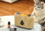 Flame aroma diffúzor valósághű láng effekttel és csepp alakú bekapcsoló gombbal - 240 ml , USB (BBV)
