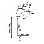 Flinke egykaros álló mosdó csaptelep – modern és tartós kivitel Q-2 (BBL)