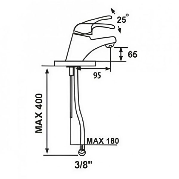Flinke egykaros álló mosdó csaptelep – modern és tartós kivitel Q-2 (BBL)