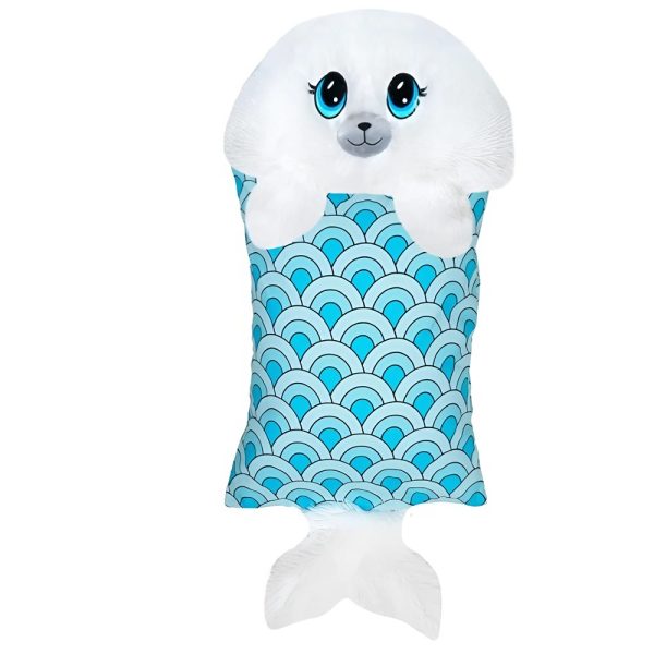 Fluffaluff fóka pets ultra puha szunyókáló plüss párna – tökéletes ölelhető alvópárna gyermekeknek (BBM)