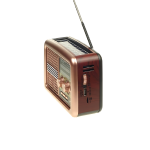 GOLON vintage stílusú napelemes rádió – Bluetooth, USB, hordozható kivitel RX-BT3600S (BBD)