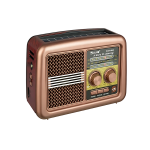 GOLON vintage stílusú napelemes rádió – Bluetooth, USB, hordozható kivitel RX-BT3600S (BBD)