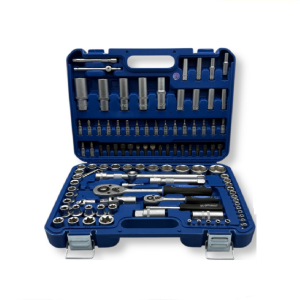 GS OPTIMUS 108 RÉSZES RACSNIS DUGÓKULCS KÉSZLET KRÓM-VANÁDIUM TARTOZÉKOKKAL, DOBOZBAN (BBD)