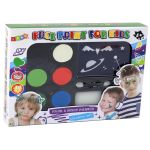 Gyerek kreatív arcfestő készlet – 6 élénk szín + sablonok a tökéletes játékhoz - választható fiús vagy lányos mintával J-4012 (BBJ)