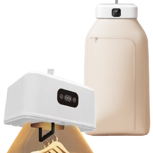 Hordozható elektromos meleglevegős ruhaszárító – kompakt, összecsukható szárítógép 10 kg szárító kapacitás (BBM)2