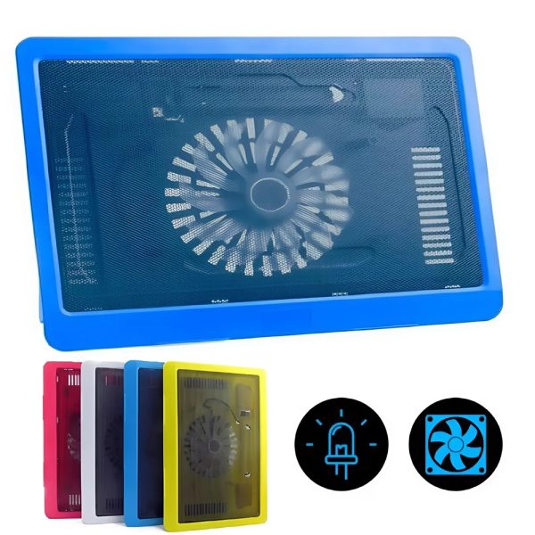 Hordozható laptop hűtőpad – erőteljes ventilátoros hűtőrendszerrel az optimális hűtéséhez 17”-os laptopokig (BBV)