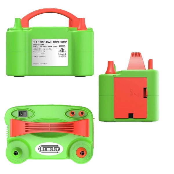Hordozható elektromos léggömbpumpa – kettős fúvókás 110V, 600W -os partidekorációhoz, esküvőhöz, születésnaphoz (BBKM)