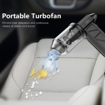 Hordozható turbóventilátor – 3 az 1-ben autós fúvó és ventilátor USB/DC tápegységgel 7728 (BBD)