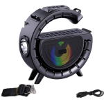 Innovatív hordozható napelemes vezeték nélküli Bluetooth hangszóró lámpával és praktikus vállra akasztható pánttal DV-800 (BBV)