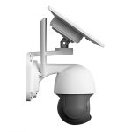 Időjárásálló, napelemes biztonsági kamera - 4G 1080p újratölthető akkumulátoros kamera éjszakai látással, kétirányú PTZ (BBV)