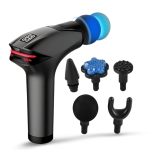 Intenzív kézi akkumulátoros izommasszírozó – 8 sebességfokozat és 5 darab masszázsfejjel a fájdalom enyhítésére (BBV)