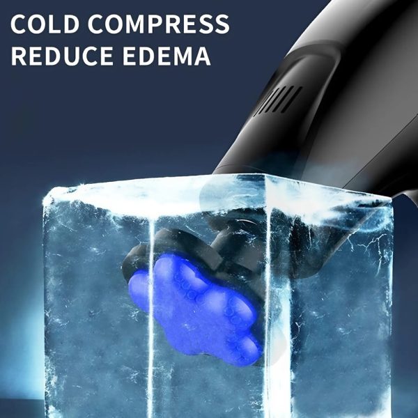 Intenzív kézi akkumulátoros izommasszírozó – 8 sebességfokozat és 5 darab masszázsfejjel a fájdalom enyhítésére (BBV)