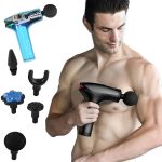 Intenzív kézi akkumulátoros izommasszírozó – 8 sebességfokozat és 5 darab masszázsfejjel a fájdalom enyhítésére (BBV)