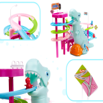 Interaktív dinoszauruszos játékpálya gyerekeknek – zenélő, színes elektromos pálya dinoszaurusz figurákkal 616-70 (BBJ)