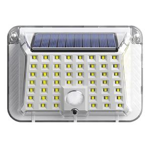 Jortan kültéri napelemes lámpa – 90 LED, mozgásérzékelő, átlátszó burával (THM)