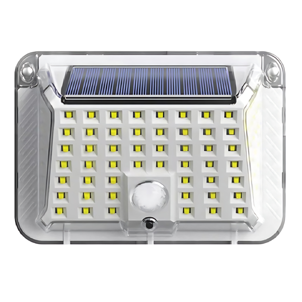 Jortan kültéri napelemes lámpa – 90 LED, mozgásérzékelő, átlátszó burával (THM)