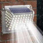 Jortan kültéri napelemes lámpa – 90 LED, mozgásérzékelő, átlátszó burával (THM)