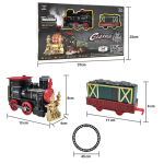 Karácsonyi retró gőzmozdonyos vonatkészlet gyerekeknek – fény- és hanghatásokkal, klasszikus pályaszettel, tökéletes ünnepi ajándék (BBJ)