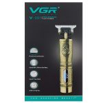 VGR-V91 gravírozott hajnyíró titánium pengével, cserélhető fejekkel és akkumulátorfigyelő LED kijelzővel (BBV)