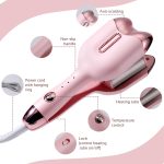 Kerámia hajsütővas 32 mm-es három hőmérséklet-szabályzóval hajhullámos hajformázó (BBM)