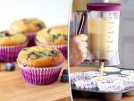 Kézi tészta adagoló gép, 900ml - gofrihoz, muffinhoz, palacsintákhoz, süteményekhez (BBV)