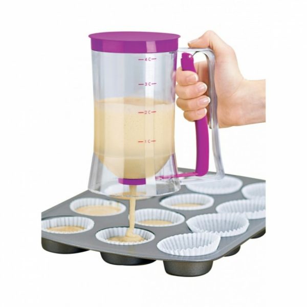 Kézi tészta adagoló gép, 900ml - gofrihoz, muffinhoz, palacsintákhoz, süteményekhez (BBV)