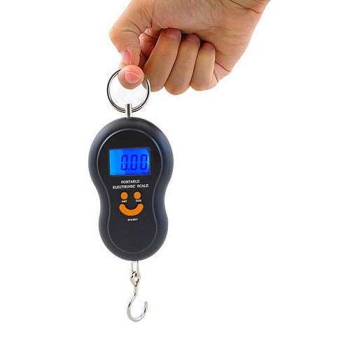 Kompakt méretű digitális kézi bőröndmérleg - poggyász súlymérő - 50 kg-ig terhelhető (BBL)