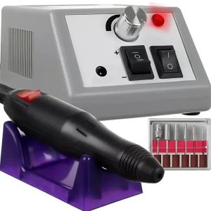 Körömcsiszoló gép + 6 részes kiegészítő szett – állítható sebességű manikűr és pedikűr készlet (BBV)