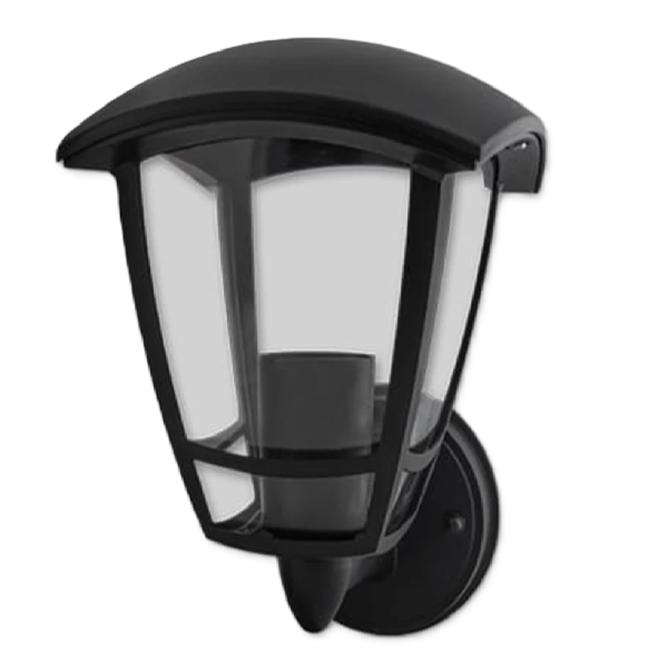 Kültéri LED homlokzati fali lámpa – modern kerti világítás 100V–200V 50-60Hz E27 foglalat - fekete 1006BD (BBD)