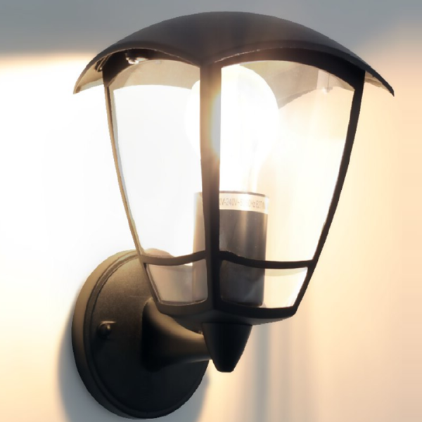 Kültéri LED homlokzati fali lámpa – modern kerti világítás 100V–200V 50-60Hz E27 foglalat - fekete 1006BD (BBD)