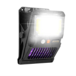 Kültéri napelemes LED lámpa mozgásérzékelővel és szúnyogriasztó fénnyel – sokoldalú rögzítési lehetőségekkel W7105-1 (BBD)