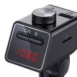 LCD kijelzős autós Bluetooth FM transzmitter - zenelejátszó, kihangosító és töltő Q18S (BBV)