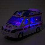 LED-es szirénázó játék mentőautó - tolat, kanyarodik, fékez (BBJ)