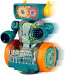 Mechanikus interaktív fogaskerék robot színes világító zenés lámpás játék kicsiknek (BBJ)