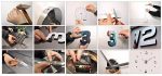 Csináld magad 3D falióra öntapadós elemekkel - DIY kreatív modern falióra - arany színű (BBV)