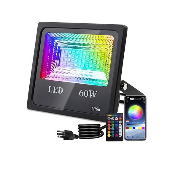 RGB színes telefonról irányítható LED reflektor/Party reflektor - 60W (BBV)