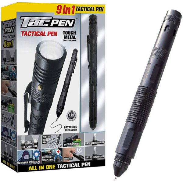 TAC PEN Multifunkciós, túlélő eszköz - toll méretű zseblámpa, vágószerszám és üvegtörő (BBV)