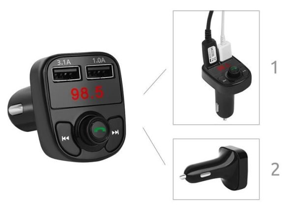 Multifunkciós, vezeték nélküli mp3 transzmitter (BBE) (BBV)