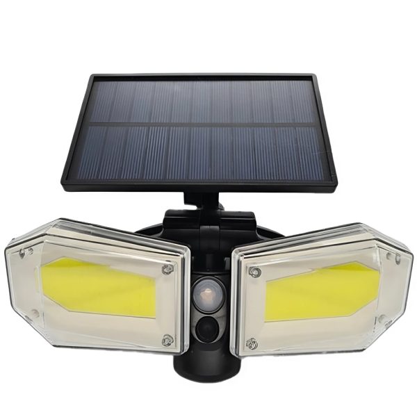 Napelemes mozgásérzékelős 130 COB LED kültéri lámpa – 21 x 3 x 7 cm (BBV)